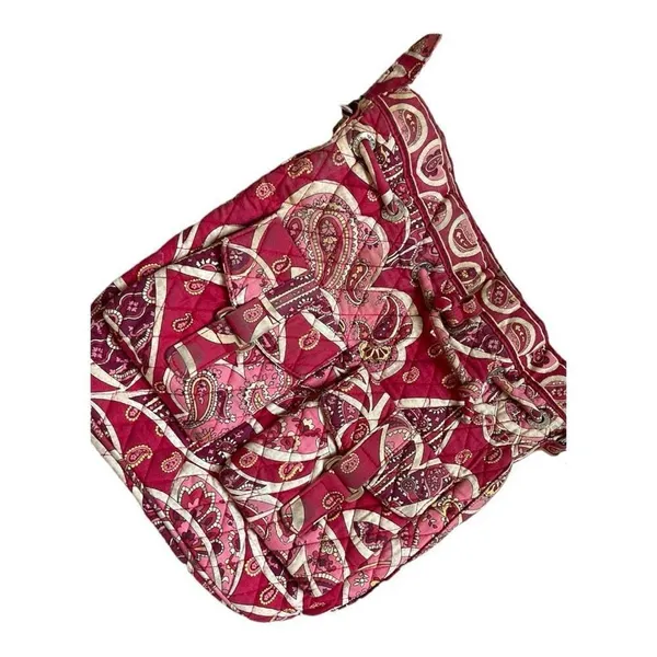 LuLaRoe Womens Vera Bradley Red Paisley Rosie Posey Crossbody Purse - Image 2