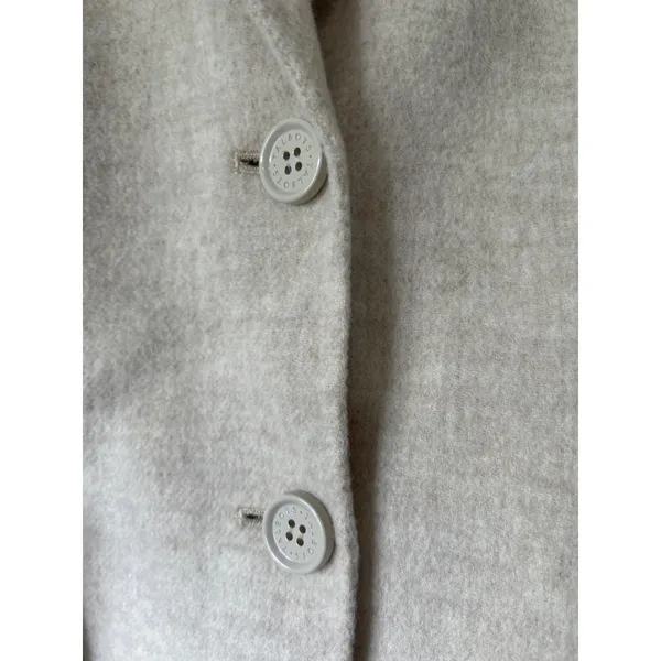 Talbots Womens 16 Wool Blend Blazer Jacket Oatmeal Beige Two Button Professional - Image 3