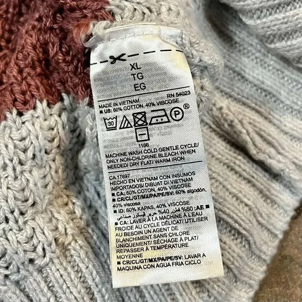 Old Navy Stitchy Pink Stripe Sweater Tunic XL - Image 8