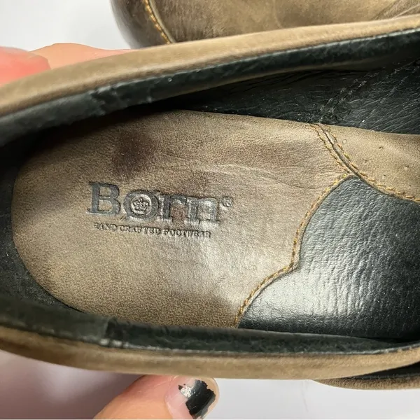 Born Kinney square‎ toe ankle booties size 8 Brown - Image 7