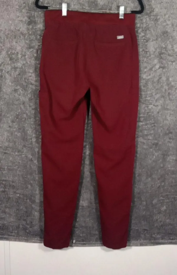 Figs Axim cargo scrub pants burgundy size small women - Image 4