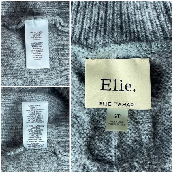 Elie Tahari Chunky Cable Knit Turtleneck Ski Sweater - Image 9