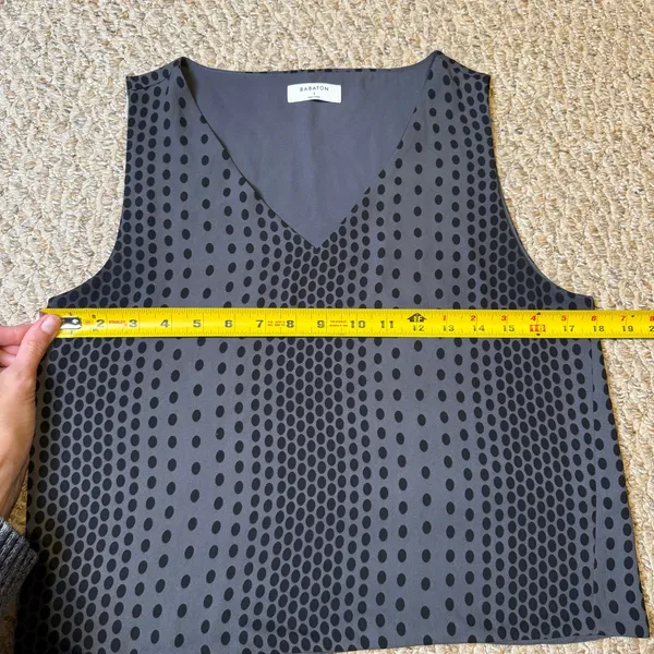 Babaton Gray With Black Polka Dots Satin Cami Professional Dressy‎ Casual Tank S - Image 5