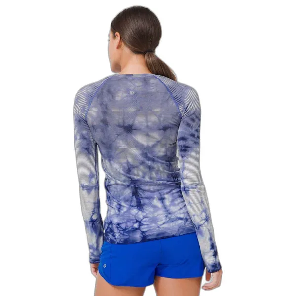 Lululemon Swiftly Tech Long Sleeve 2.0 Wash Shibori Stripe Midnight Orchid - Image 7