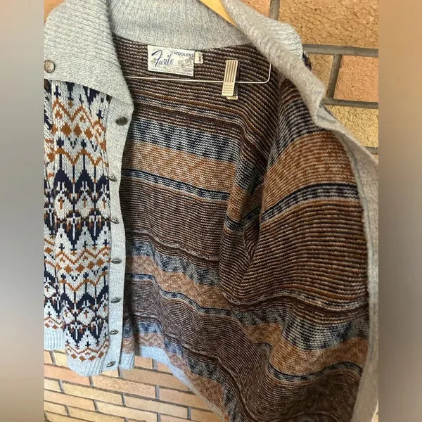 Vintage Faibo Woolens Faribault Woolen Mills Button Up Knit Cardigan Size XL - Image 6