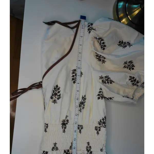 VICI Cream Brown‎ Floral Block Print Tiered Smocked Maxi Dress Size XL NWOT - Image 10