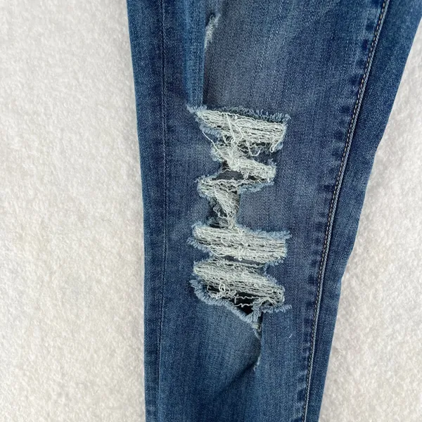 American Eagle Outfitters High Rise Jegging Jeans Womens 4 Blue Denim Distressed - Image 6