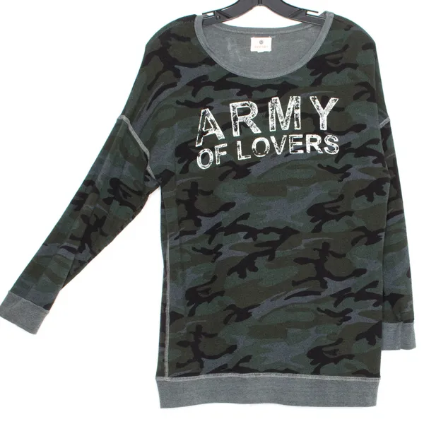 Sundry Camo Military Sweatshirt Army Of Lovers Oversized Athleisure Size 1 Small - Image 3