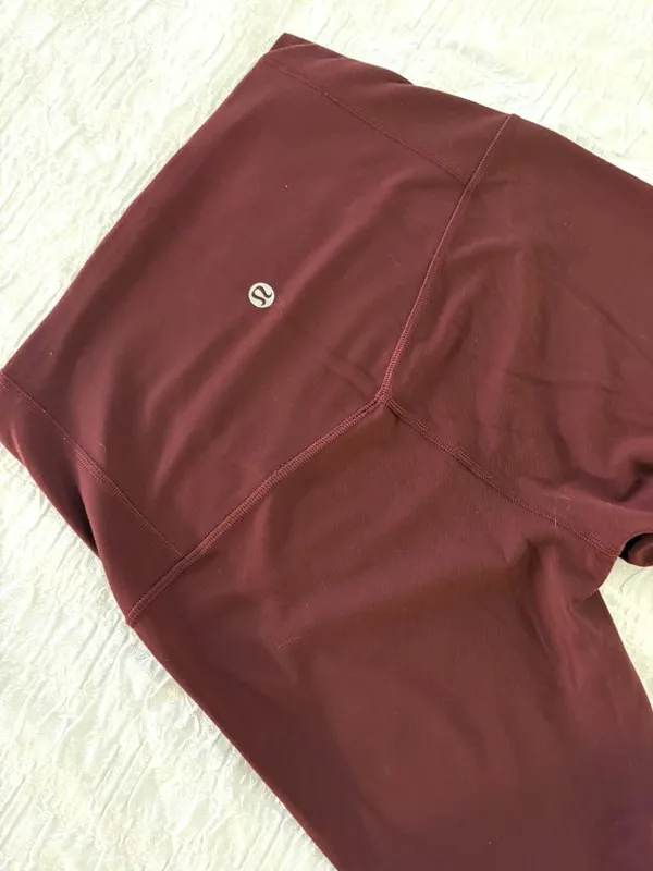 EXCELLENT Lululemon Unlimit High-Rise Tight 25" Red Merlot Nulu Yoga Leggings 4 - Image 9