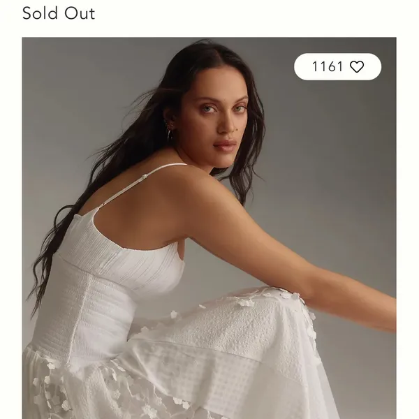 NWT Anthropologie Maeve Sleeveless Embellished Smocked Midi Dress - Image 5