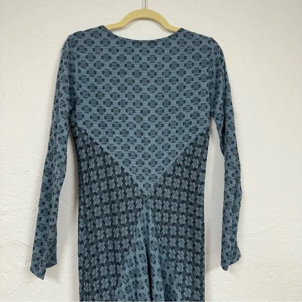 Ace & Jig Blue Patchwork Lagenlook Long Sleeve Mini Dress Womens XS Boho Swing - Image 8