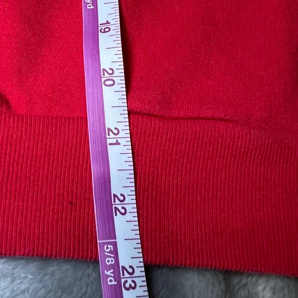 Vintage Christmas Sweatshirt‎ Womens Medium Red Holidays Grandkids Bright - Image 9