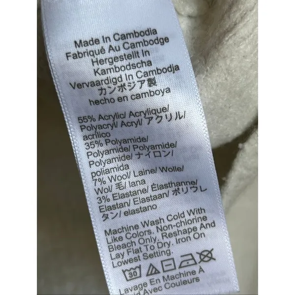JCrew Wool Blend Extra Soft Pullover Sweater Ivory M Size M - Image 7