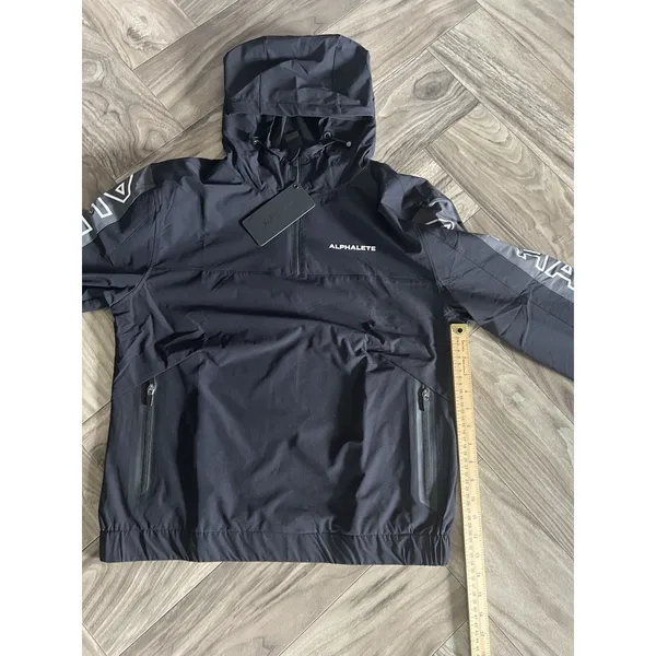 ALPHALETE Women’s EXP Tech Windbreaker- Black Matter, Size Medium - Image 5