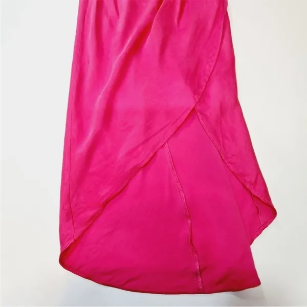 Lovers and Friends Noah Wrap Dress‎ Hot Prink size xS Midi Barbiecore - Image 6