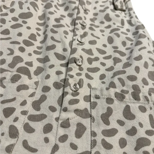 ✨🤍‎ Entro Leopard Print Button Front Romper Jumpsuit Size Medium 🤍✨ - Image 4