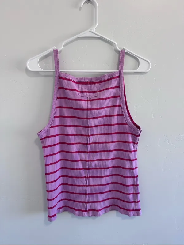Free People We The Free Mia Tank Pink Striped XL - Image 6