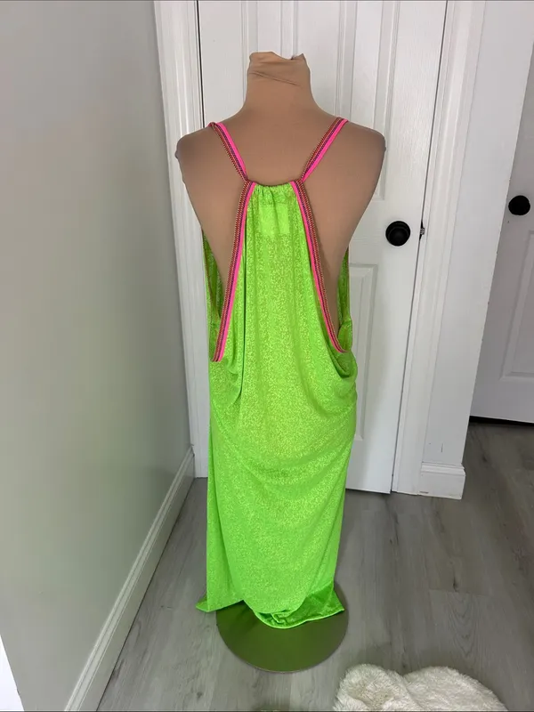 Pitusa Inca Sun Maxi Dress Lime Size undefined - Image 4