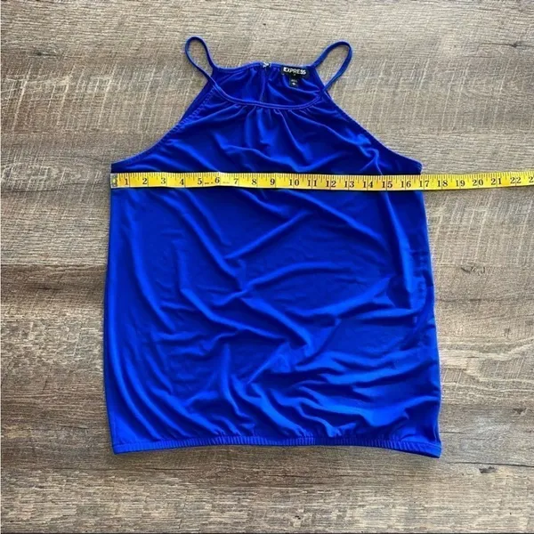 Express Blouse Royal Blue Sleeveless Small Office Preppy Bright Classy - Image 10