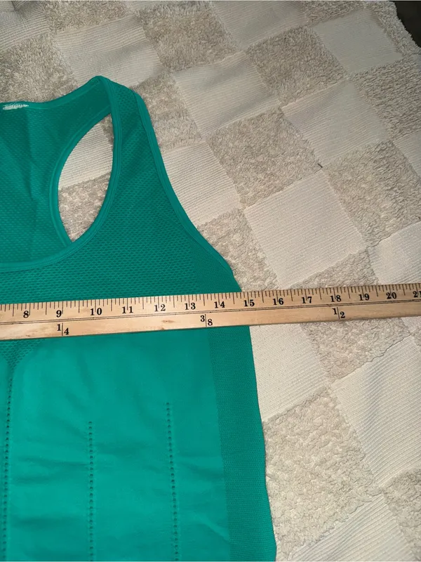 Fabletics‎ Women’s Sleeveless Racerback Tank Top - Teal - Image 2