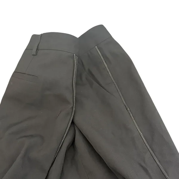 Theory Black Wool Straight Leg Pants Size 4 Zipper Ankle Quiet‎ Luxury Capsule - Image 4