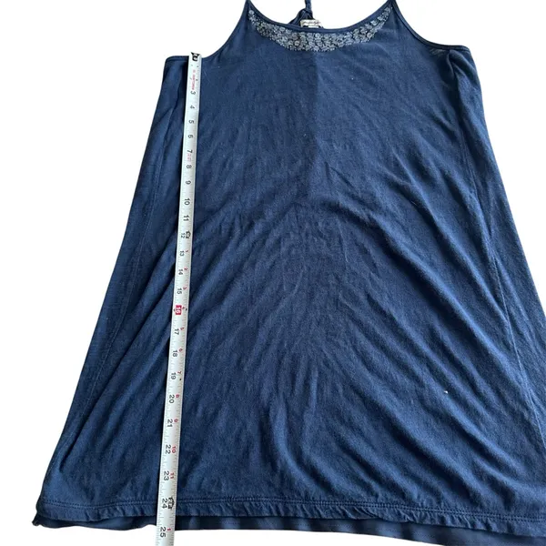American Eagle Outfitters Y2K Sequin‎ Navy Blue Medium Top - Image 3