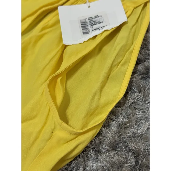 Diane von Furstenberg Women XS Sally Dress Yellow Lemon Zest Maxi Drawstring NWT - Image 12
