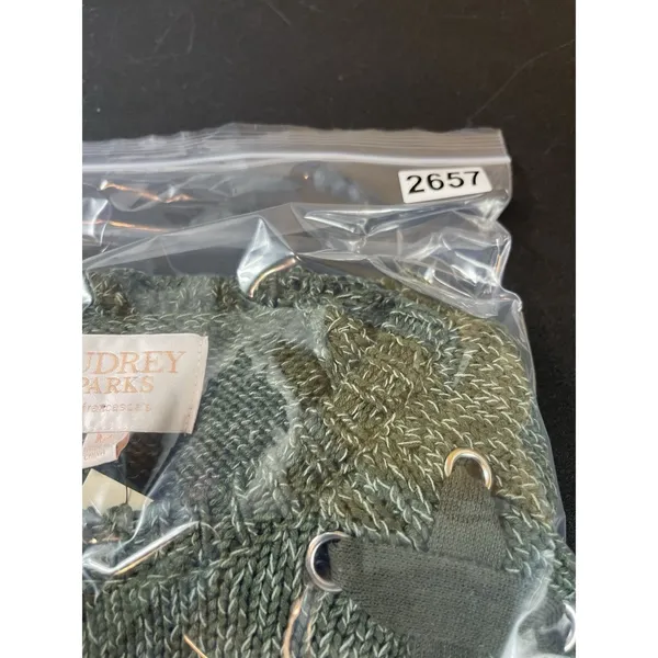 Audrey Parks Francesca’s Sweater Womens M Heathered Green Lace Up Knit Boho NWT - Image 13