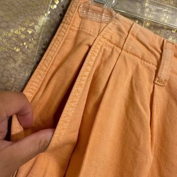 Free People Addy Wide Leg Chino Pants Pastel Light Orange Size 4 NWOT - Image 5