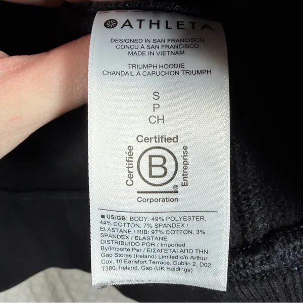 Athleta Black‎ Triumph Hoodie Zip Up Jacket - Image 5
