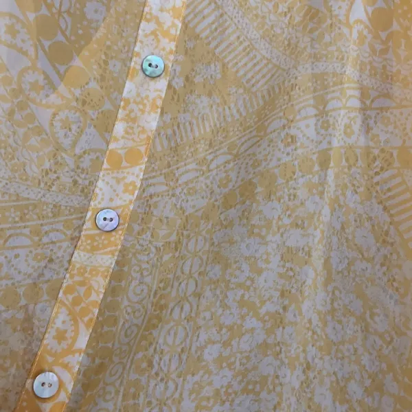 Sheer Yellow Tank with Lace Back - Image 2