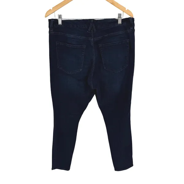 Good American Jeans Dark Wash Denim 15 Curvy‎ Fit Skinny Leg Scandi Girl Stretch - Image 3