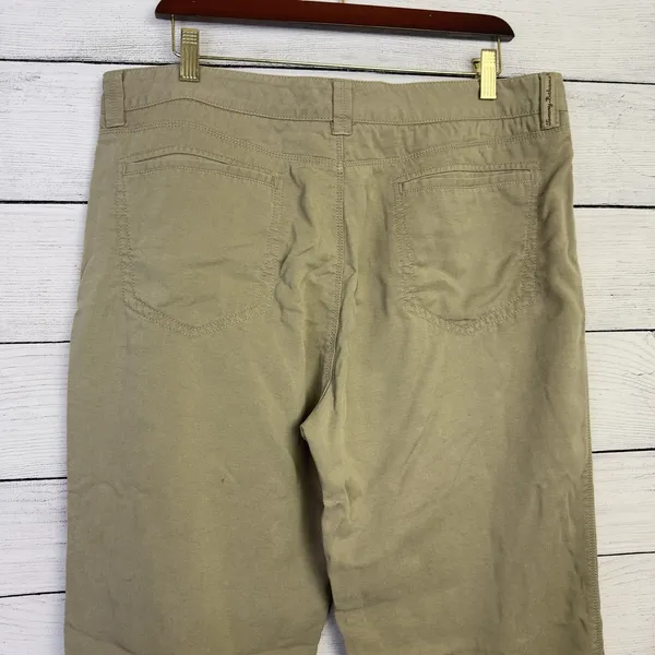 Tommy Bahama Women's Classic Khaki Corduroy Straight Pants Waist‎ Size 36 Casual - Image 5