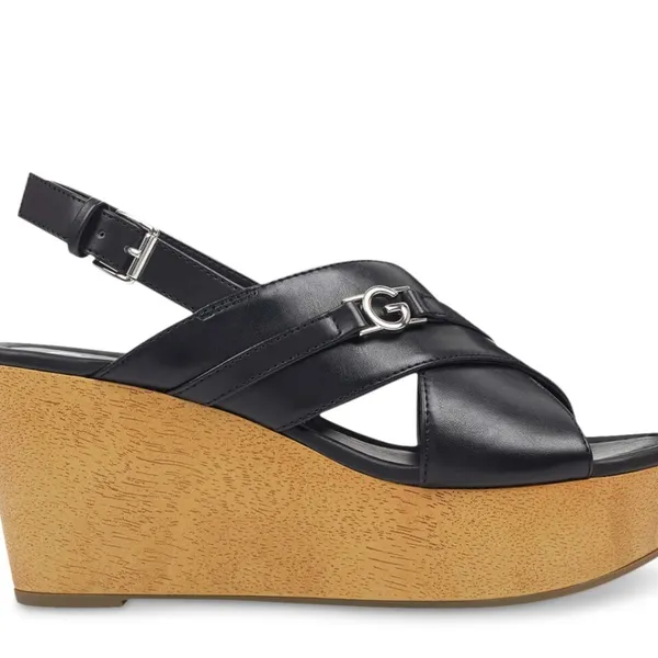 NEW GBG Los Angeles Dee Wedge Sandal Black SZ-10 - Image 4
