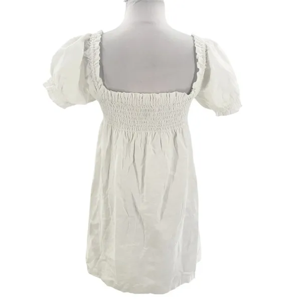 Faherty Ramona smocked white‎ organic cotton dress - Image 8