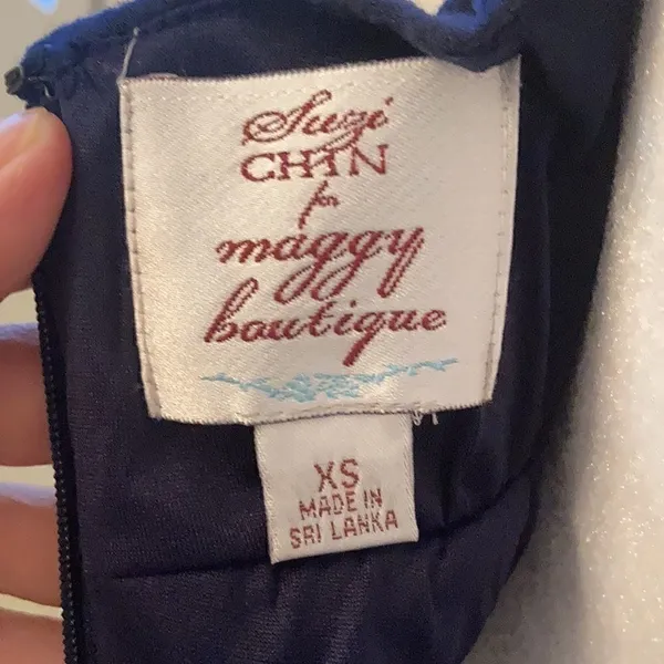 Suzi Chin by Maggie boutique szXsmall sleeveless back zip Little Blue dress EUC - Image 9