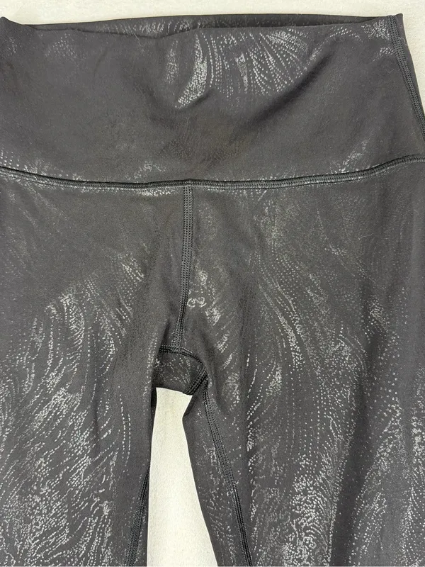 Lululemon Wunder Under High Rise 28 Logo Flourish Foil Leggings Black Size 4 - Image 2