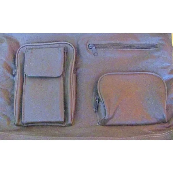 Faux Leather PVC Laptop Organizer Travel Book Bag - Image 5