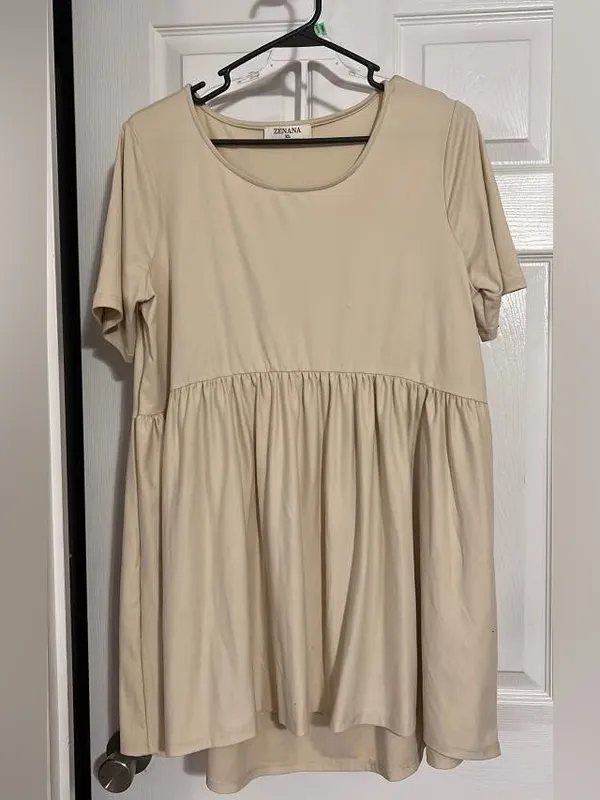 ZENANA Cream Babydoll Tunic - Image 2