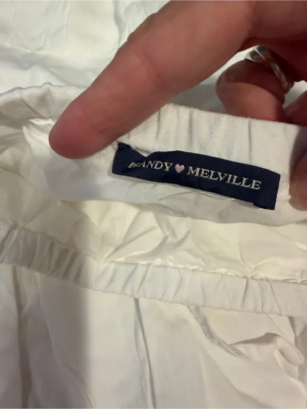 Brandy Melville White Tiered Maxi Skirt - Image 2