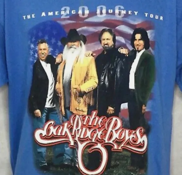 Y2K Oak Ridge Boys Concert TShirt Country Music Western Blue XL American Journey - Image 2