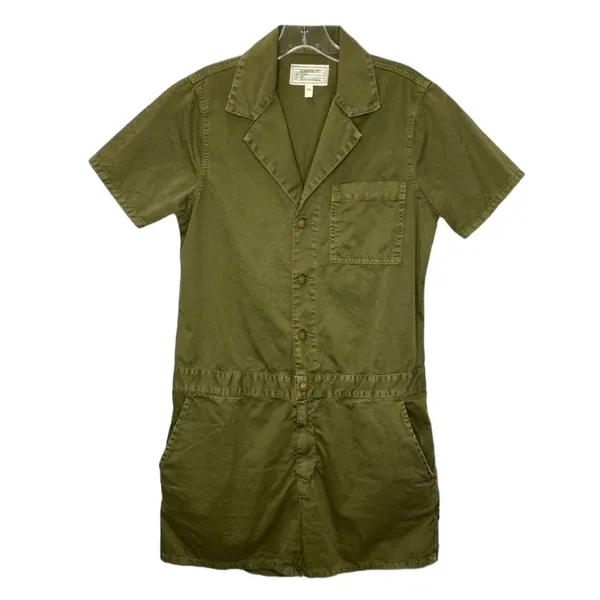 Current Elliot Engineer Utility Shortall Army Green Goblincore Romper 0 - Image 6