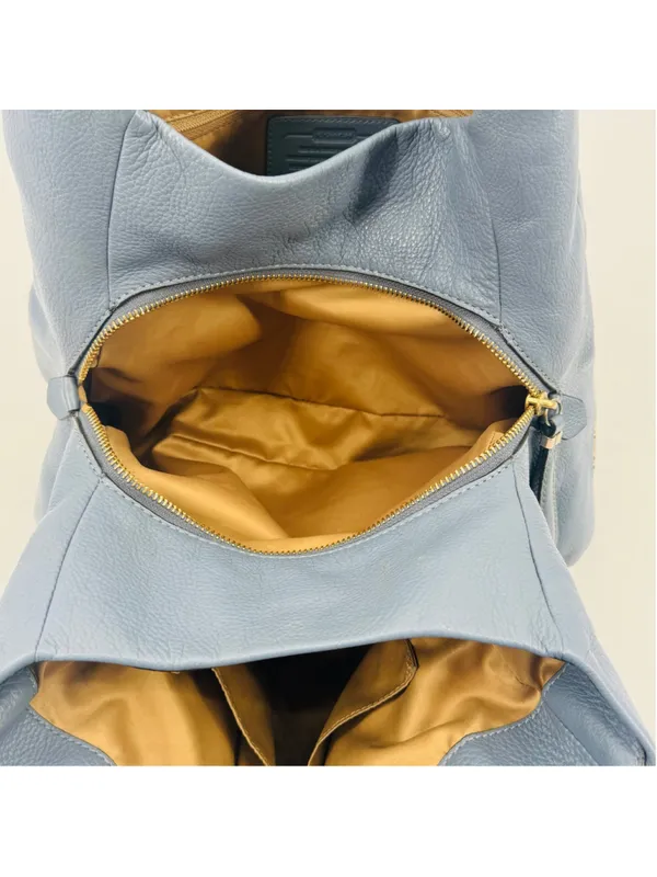 Coach 26224 Madison Pebbled Leather Hobo Bag Blue - Image 5
