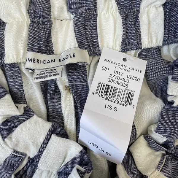 American Eagle Paper Bag Stripe Shorts - Image 4