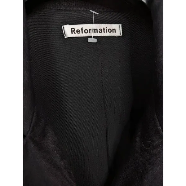 Reformation Maxwell linen black blazer dress Medium - Image 6