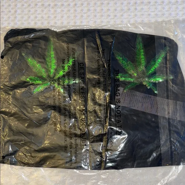 NEW! Iron Fist Sheer Black Mary Jane Green Sequins Cropped Tank Top Size MEDIUM - Image 6