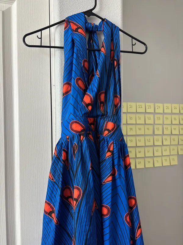 Blue mini halter dress Size M - Image 5