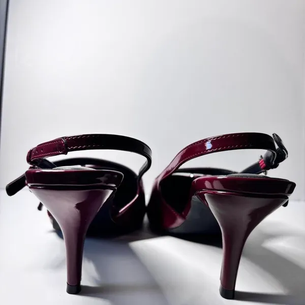 Cherry Red Kitten Heels Size 6.5 - Image 3