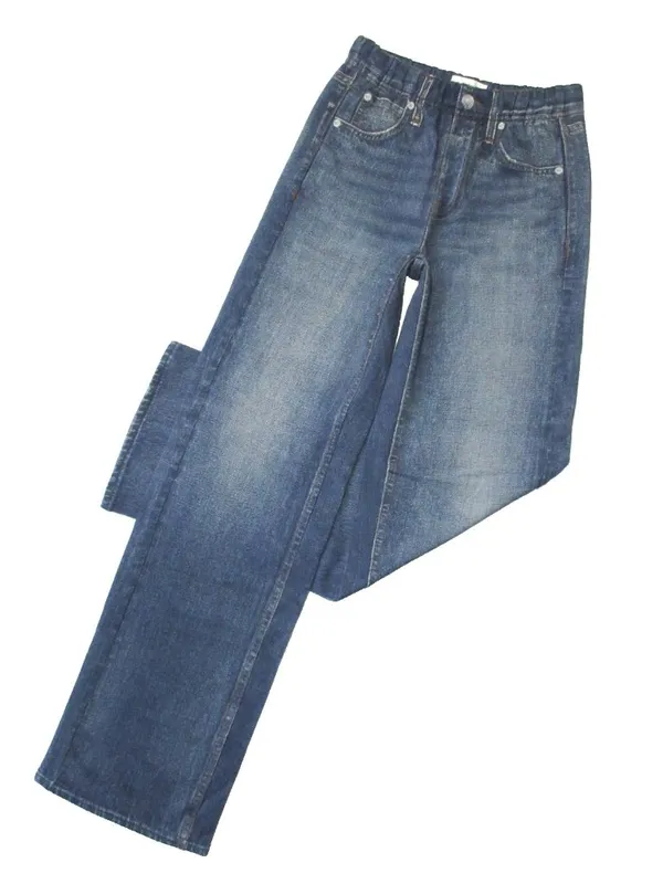 NWT rag & bone Miramar Wide Leg in Lenox Phot-Printed Faux Jean Sweat Pants XXS - Image 7