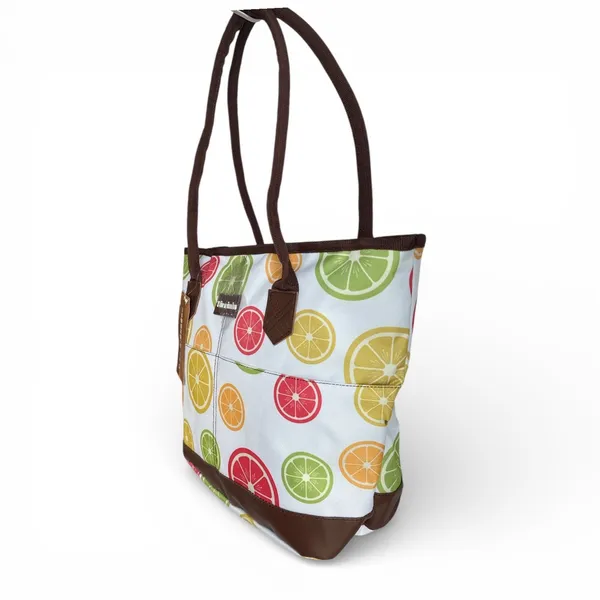 Citrus Fruit Print Large Insulated Lunch Tote Zipper Cooler Bag NWT - Image 5
